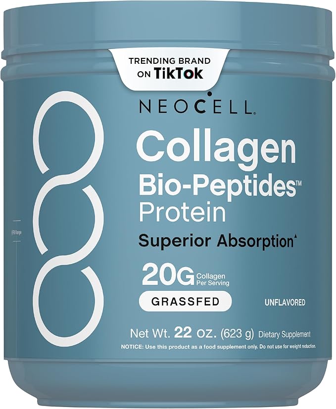 NeoCell collagen peptides powder, 22oz grass-fed supplement