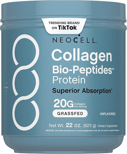 NeoCell collagen peptides powder, 22oz grass-fed supplement