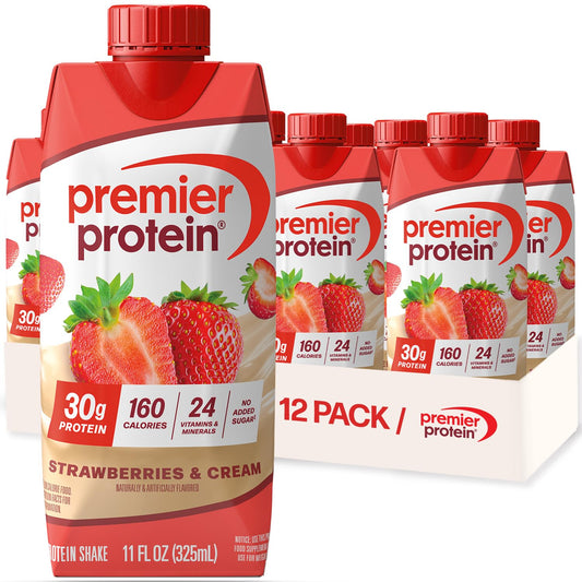 Premier Protein strawberries and cream protein shake 30g 11 fl oz bottle