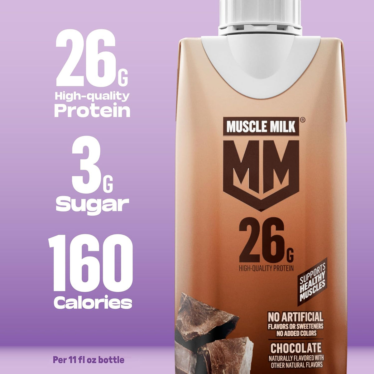 Muscle Milk 26g chocolate protein shake nutrition facts