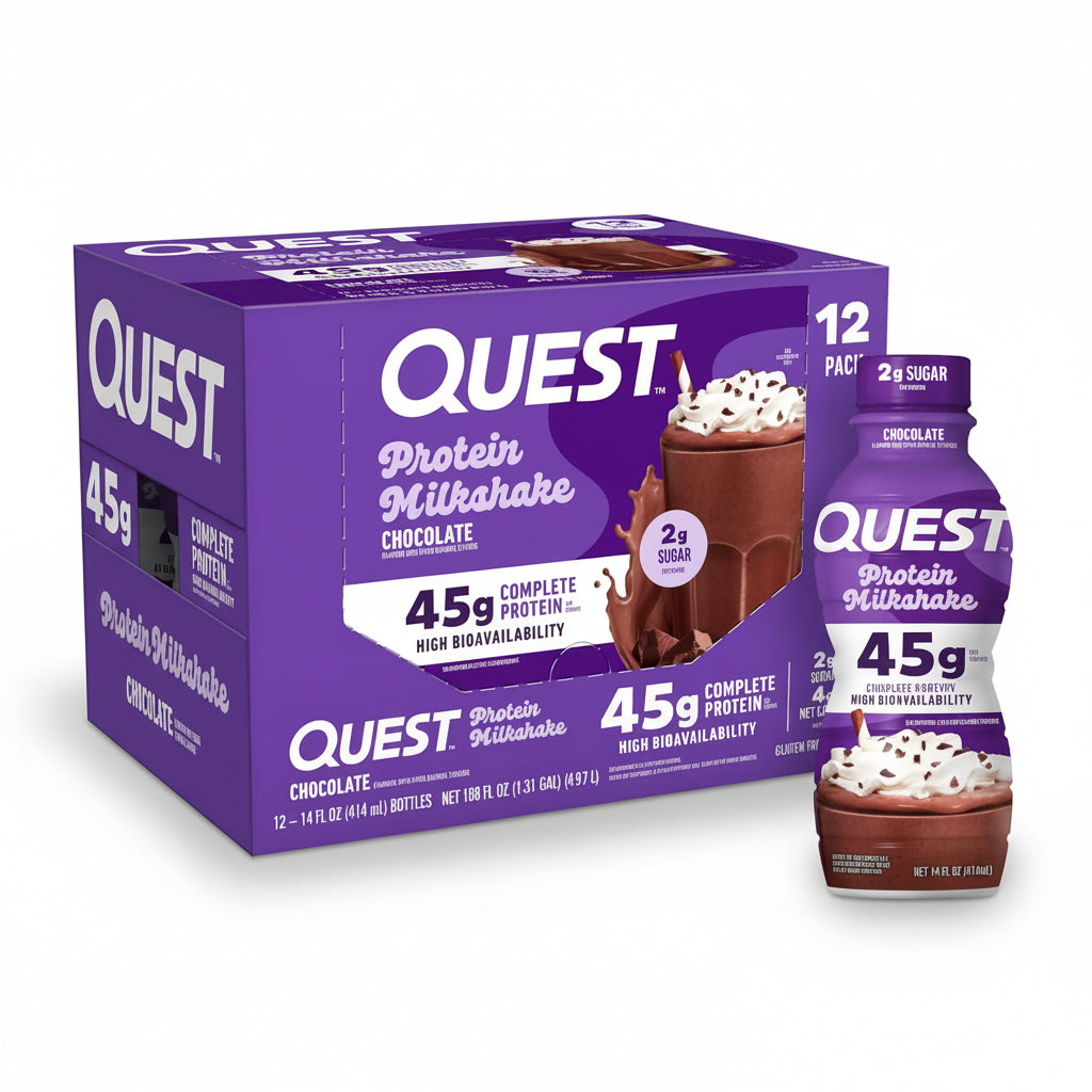 Quest Nutrition chocolate ready-to-drink protein shake 12-pack with 45g protein