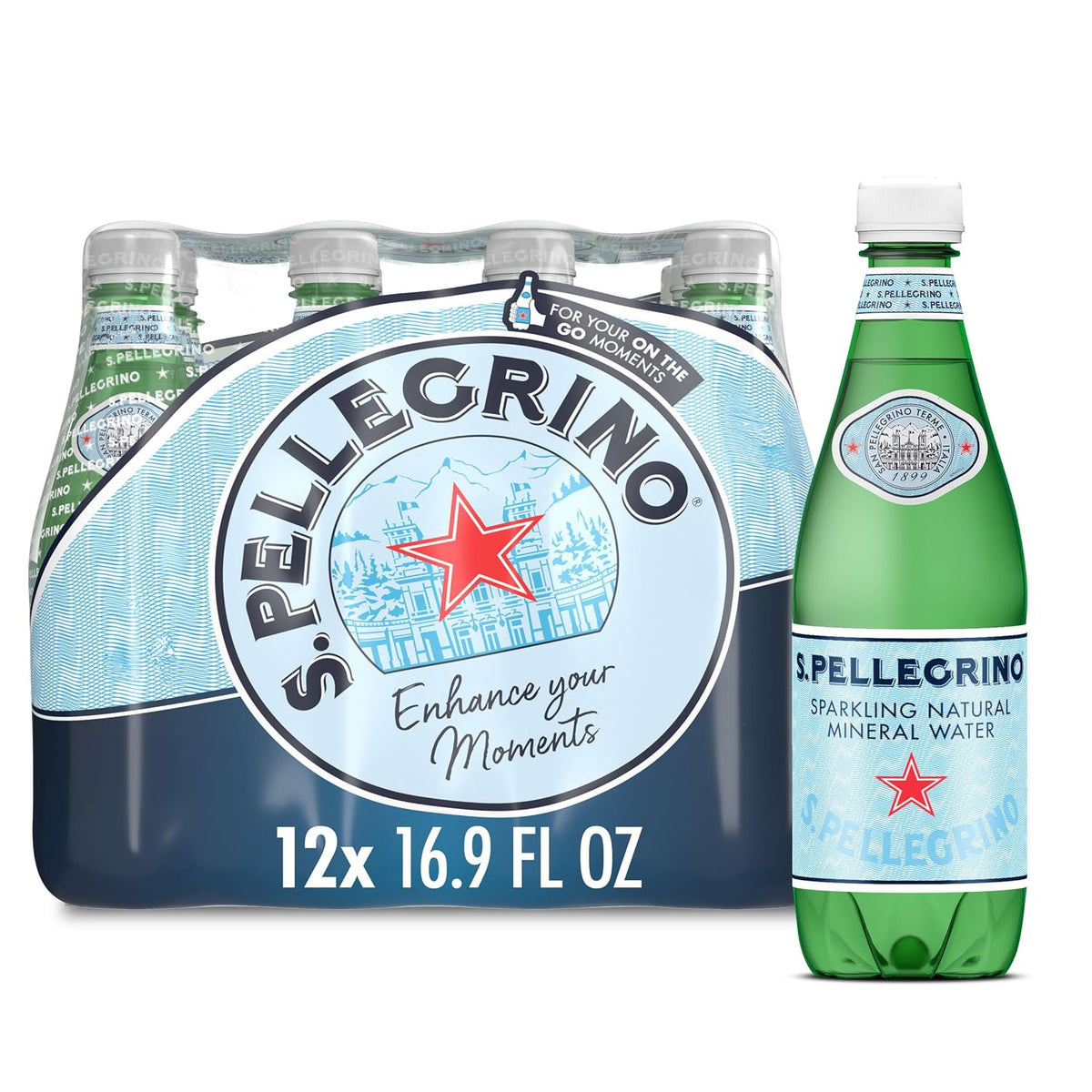 S.Pellegrino sparkling natural mineral water 16.9 fl oz bottle