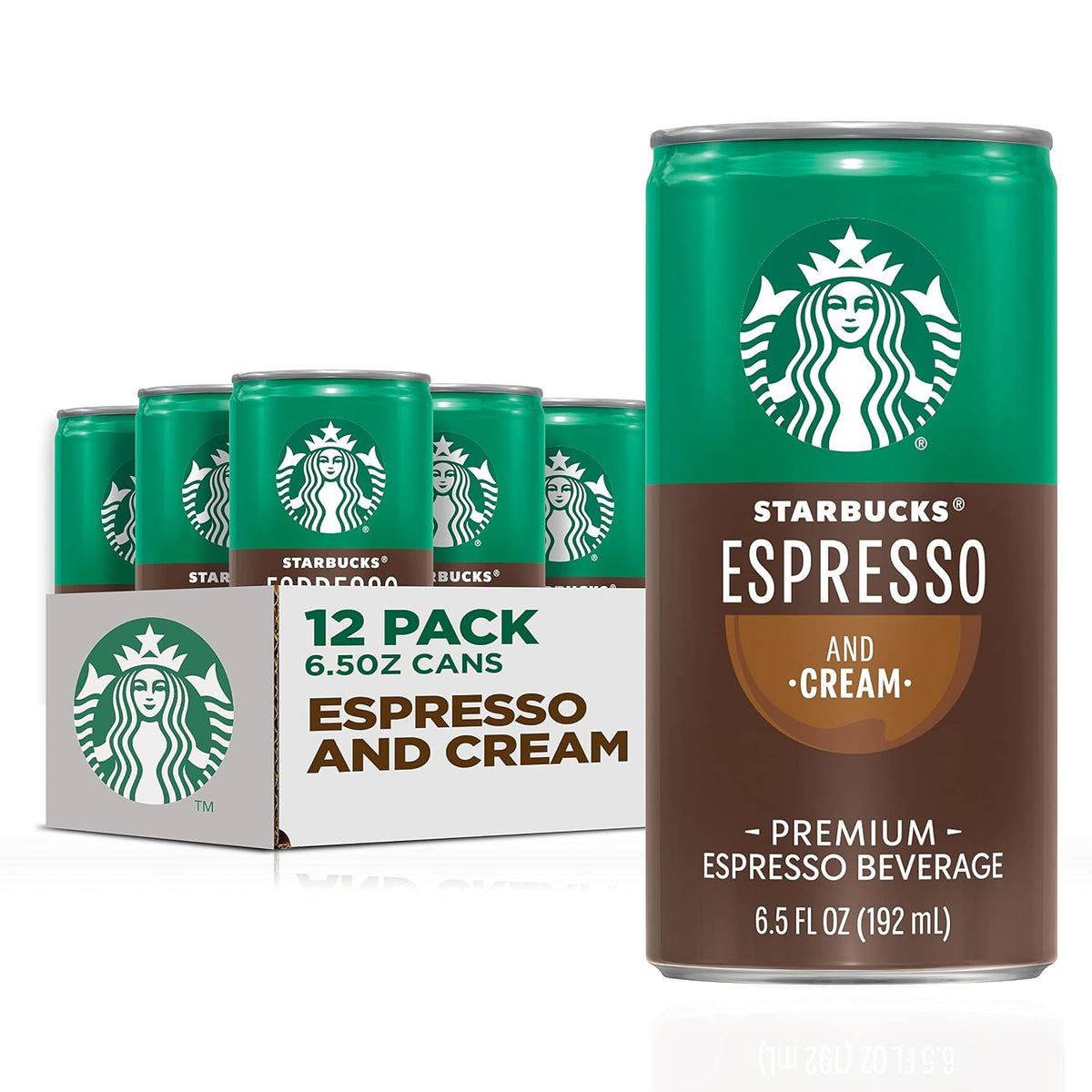 Starbucks Espresso & Cream 6.5 fl oz cans in a 12-pack